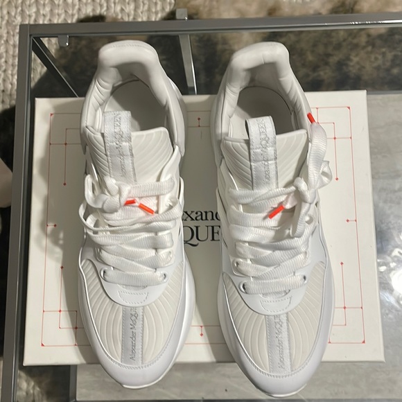Alexander McQueen Shoes | Men All White Alexander McQueen Sneakers | Color: White | Size: 10 | Biancacuevas32's Closet